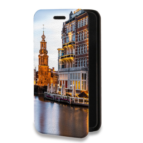 Дизайнерский горизонтальный чехол-книжка для Iphone 14 Pro Max амстердам