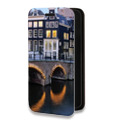 Дизайнерский горизонтальный чехол-книжка для Iphone 6/6s амстердам