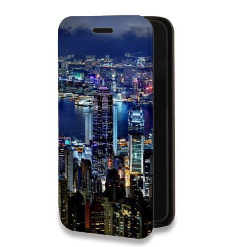 Дизайнерский горизонтальный чехол-книжка для Samsung Galaxy A32 Гонконг