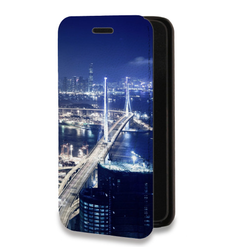 Дизайнерский горизонтальный чехол-книжка для Samsung Galaxy A12 Гонконг