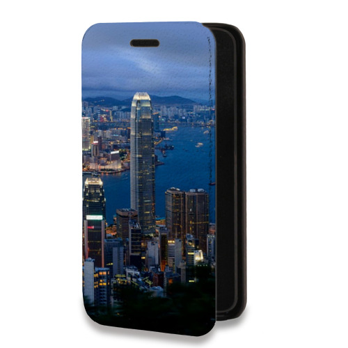 Дизайнерский горизонтальный чехол-книжка для Samsung Galaxy A12 Гонконг