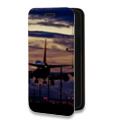 Дизайнерский горизонтальный чехол-книжка для Huawei Y5p самолеты