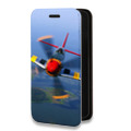 Дизайнерский горизонтальный чехол-книжка для Iphone 13 Pro Max самолеты