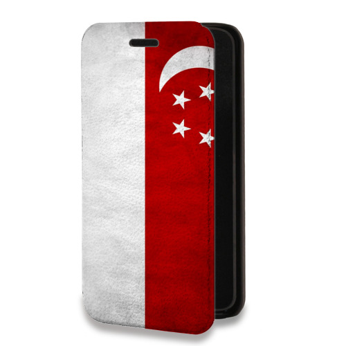 Дизайнерский горизонтальный чехол-книжка для Iphone 7 Сингапур