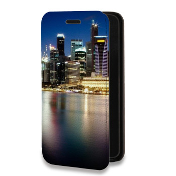 Дизайнерский горизонтальный чехол-книжка для Huawei P20 Сингапур (на заказ)
