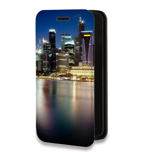 Дизайнерский горизонтальный чехол-книжка для Huawei P40 Сингапур