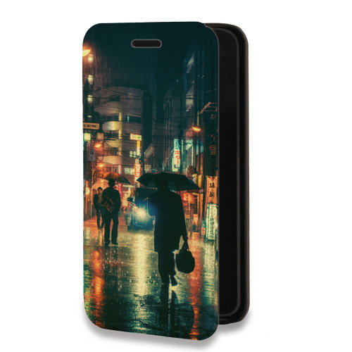 Дизайнерский горизонтальный чехол-книжка для Iphone 7 Токио