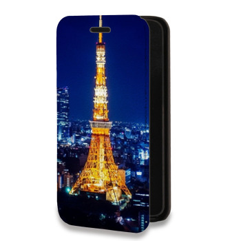 Дизайнерский горизонтальный чехол-книжка для Huawei P20 Токио (на заказ)