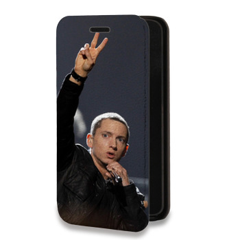 Дизайнерский горизонтальный чехол-книжка для Huawei Honor 7C Pro Eminem (на заказ)