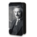 Дизайнерский горизонтальный чехол-книжка для Iphone 12 Pro Max Альберт Эйнштейн