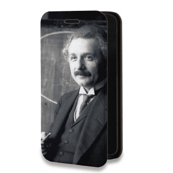 Дизайнерский горизонтальный чехол-книжка для Huawei P20 Альберт Эйнштейн (на заказ)