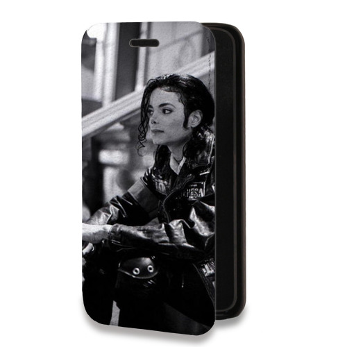 Дизайнерский горизонтальный чехол-книжка для Huawei Honor 50 Lite Майкл Джексон