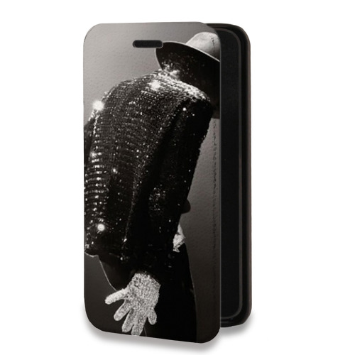 Дизайнерский горизонтальный чехол-книжка для Huawei Honor 50 Lite Майкл Джексон