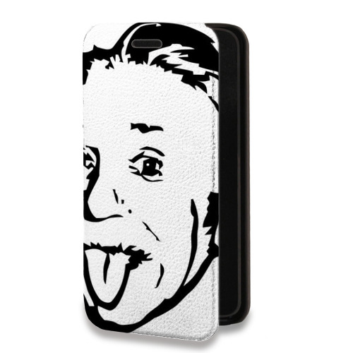 Дизайнерский горизонтальный чехол-книжка для Iphone Xr Альберт Эйнштейн