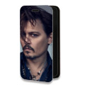 Дизайнерский горизонтальный чехол-книжка для Iphone 7 Plus / 8 Plus Джонни Депп