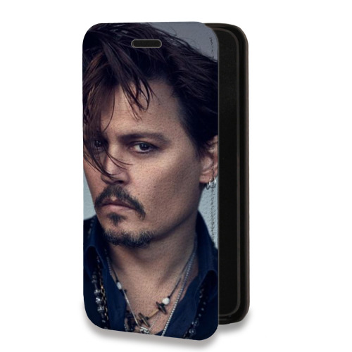 Дизайнерский горизонтальный чехол-книжка для Iphone 14 Pro Max Джонни Депп