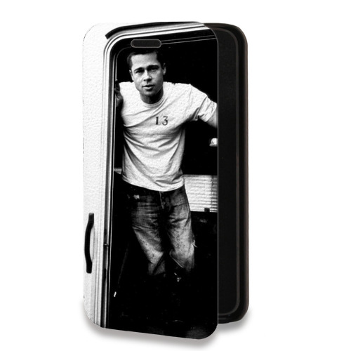 Дизайнерский горизонтальный чехол-книжка для Iphone 13 Pro Max Бред Питт