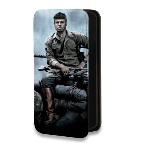 Дизайнерский горизонтальный чехол-книжка для Iphone 12 Pro Max Бред Питт
