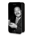Дизайнерский горизонтальный чехол-книжка для Iphone 7 Лютер Кинг