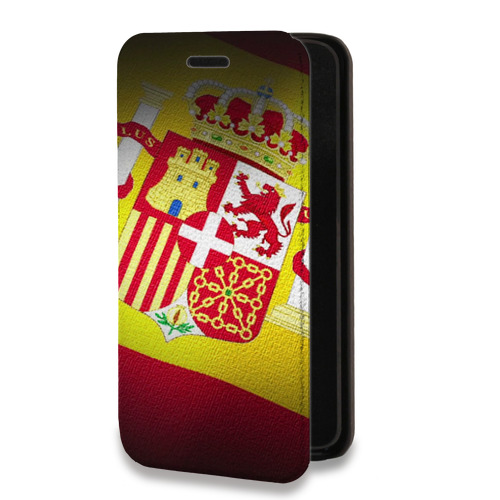 Дизайнерский горизонтальный чехол-книжка для Tecno Spark 8C флаг Испании