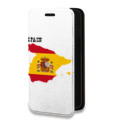 Дизайнерский горизонтальный чехол-книжка для Motorola Moto E7 Plus флаг Испании