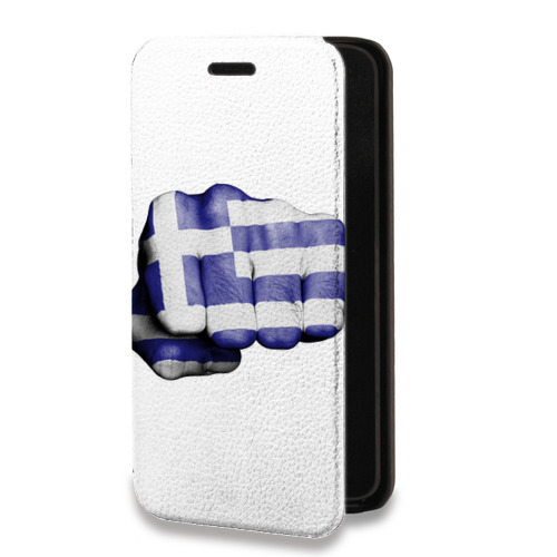 Дизайнерский горизонтальный чехол-книжка для Google Pixel 6 флаг греции