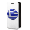 Дизайнерский горизонтальный чехол-книжка для Nokia 2.3 флаг греции