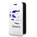 Дизайнерский горизонтальный чехол-книжка для Realme 7 флаг греции