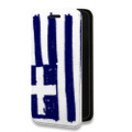 Дизайнерский горизонтальный чехол-книжка для Iphone 12 Pro флаг греции
