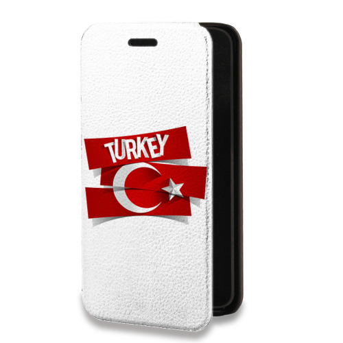 Дизайнерский горизонтальный чехол-книжка для Google Pixel 6 Флаг Турции