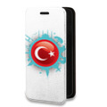 Дизайнерский горизонтальный чехол-книжка для Samsung Galaxy A73 5G Флаг Турции