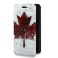 Дизайнерский горизонтальный чехол-книжка для Iphone 12 Pro Max флаг Канады