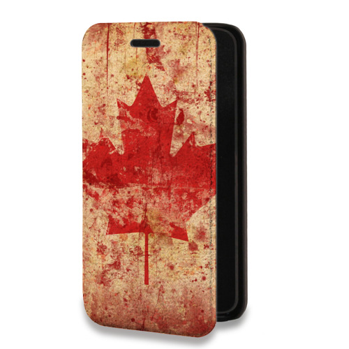 Дизайнерский горизонтальный чехол-книжка для Huawei Y6p флаг Канады