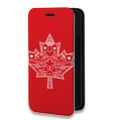 Дизайнерский горизонтальный чехол-книжка для Iphone 14 Pro Флаг Канады