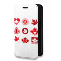 Дизайнерский горизонтальный чехол-книжка для Iphone 7 Plus / 8 Plus Флаг Канады