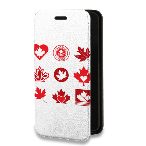 Дизайнерский горизонтальный чехол-книжка для Iphone 13 Pro Max Флаг Канады