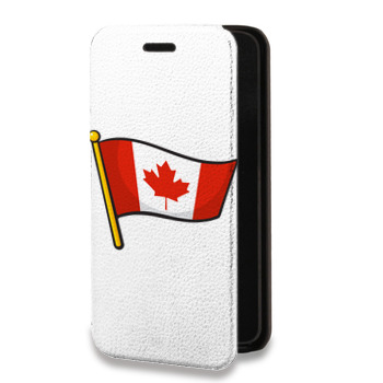 Дизайнерский горизонтальный чехол-книжка для Huawei P20 Флаг Канады (на заказ)