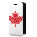 Дизайнерский горизонтальный чехол-книжка для Iphone 12 Pro Max Флаг Канады