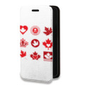 Дизайнерский горизонтальный чехол-книжка для Huawei P40 Pro Флаг Канады