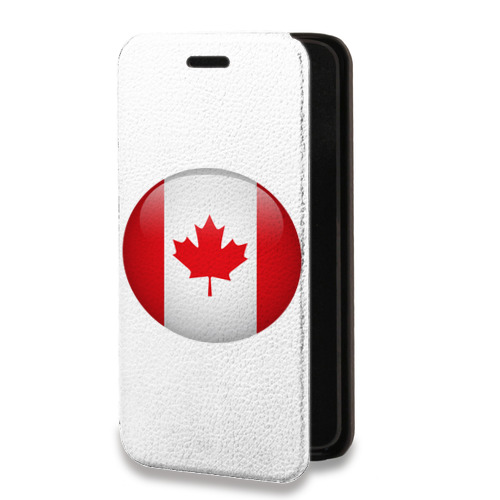 Дизайнерский горизонтальный чехол-книжка для Huawei P Smart (2019) Флаг Канады