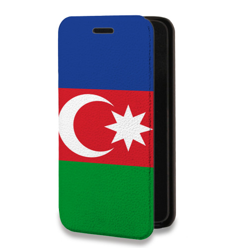 Дизайнерский горизонтальный чехол-книжка для Iphone 14 Pro Max Флаг Азербайджана