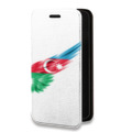Дизайнерский горизонтальный чехол-книжка для Iphone 11 Pro Max Флаг Азербайджана