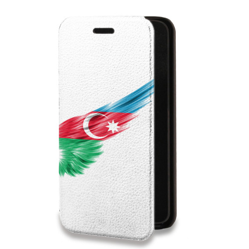 Дизайнерский горизонтальный чехол-книжка для Iphone 14 Флаг Азербайджана