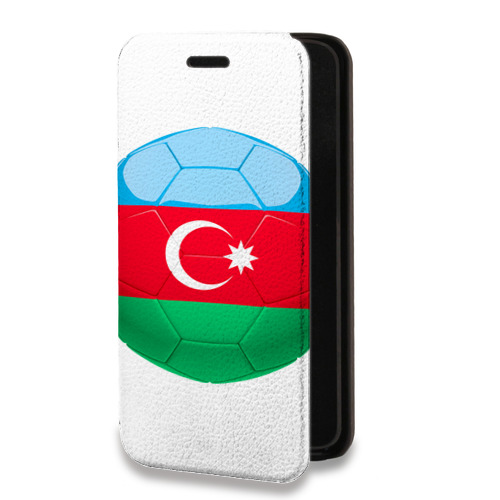 Дизайнерский горизонтальный чехол-книжка для Tecno Spark 8C Флаг Азербайджана