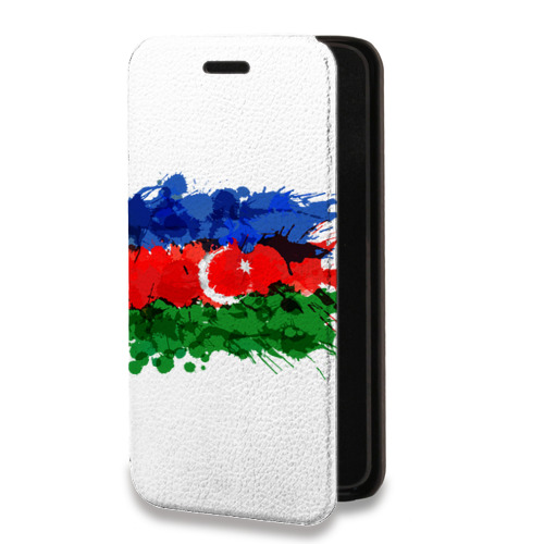Дизайнерский горизонтальный чехол-книжка для Meizu 16th Plus Флаг Азербайджана
