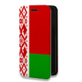 Дизайнерский горизонтальный чехол-книжка для Realme C35 Флаг Белоруссии