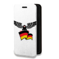 Дизайнерский горизонтальный чехол-книжка для Iphone 12 Pro Флаг Германии
