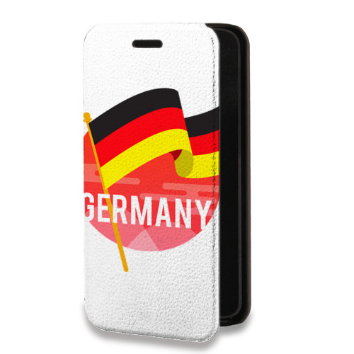 Дизайнерский горизонтальный чехол-книжка для Iphone Xr Флаг Германии