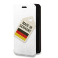 Дизайнерский горизонтальный чехол-книжка для Motorola Moto E7 Plus Флаг Германии