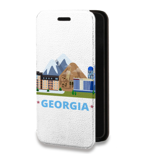 Дизайнерский горизонтальный чехол-книжка для Iphone 12 Pro Грузия